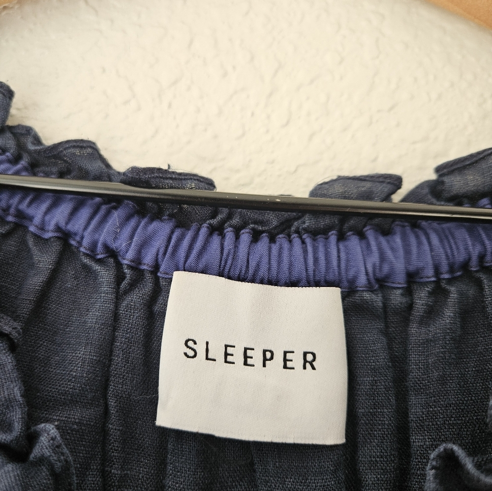 Sleeper 100% linen navy lounge dress - Picture 12 of 13